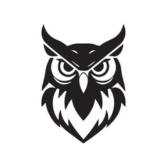 Owl logo design vector graphic