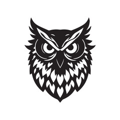 Owl logo design vector graphic