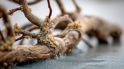 Obraz premium Close-up bonsai branch detail