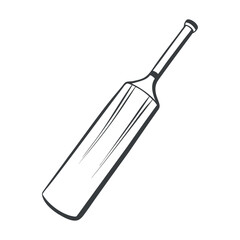 a black outline cricket bat icon