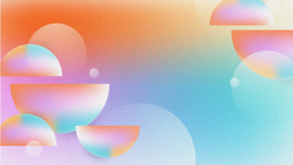 Overlapping colorful semicircles creating a dynamic design, perfect for backgrounds, posters, banners, marketing material, and graphic design projects.