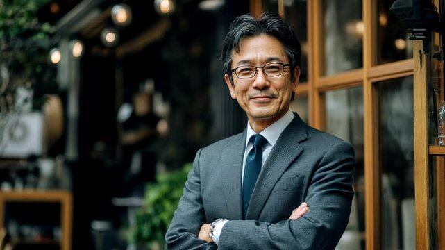 ビジネス雑誌の表紙風のプロフェッショナルのポートレート（専門家・教授・学者・評論家・権威 ・プロ）	