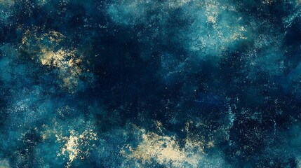 Obraz premium Deep sea abstract design with golden accents.