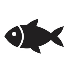 Fish vector icon silhouette