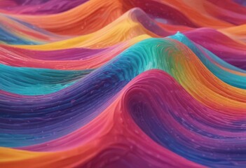 Abstract colorful wave pattern; sinuous curves, vivid hues, seamless design, lines, pattern, texture