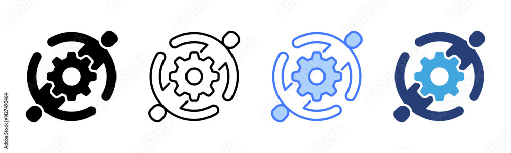 Poster Cohesion icon sheet multiple style collection