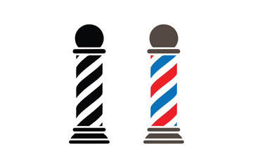 Barber pole vector on white background. Barber Pole icon symbol