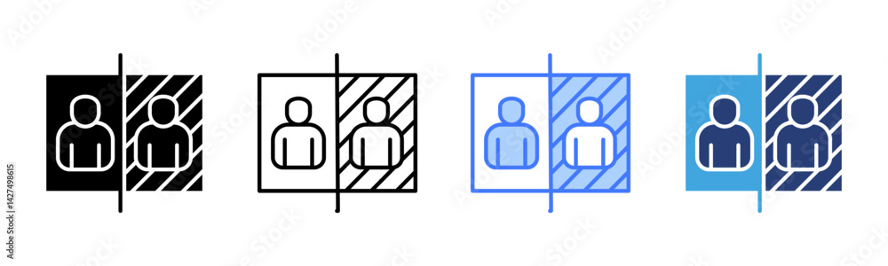 Poster Self Reflection icon sheet multiple style collection