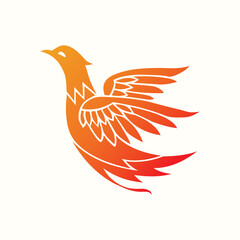 Firebird.eps logo design vector abstract template illustration modern symbol simple logo icon fire bird