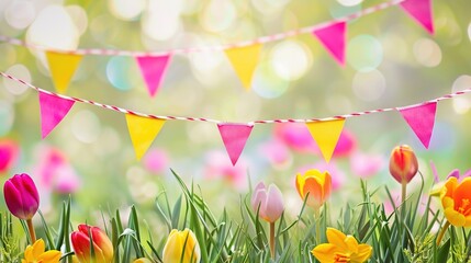 Spring Bank Holiday Festive Background: Igniting the Fiery Joy and Endless Vitality of Spring Bank Holiday with Colorful Festive Elements