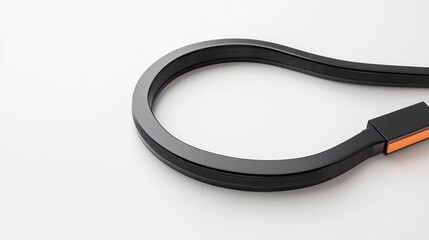 Abstract black and orange cable design