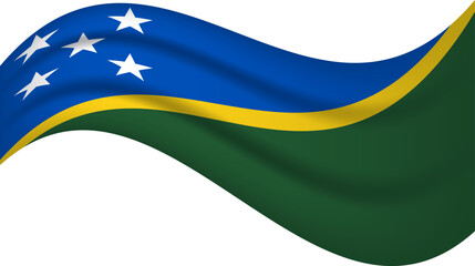 Solomon Islands wavy flag, waving flag vector illustration