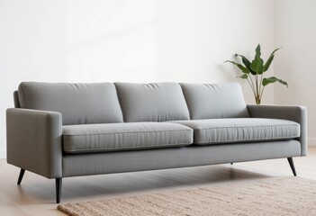 Modern mat grey upholstered sofa – Minimalist Furniture Design
