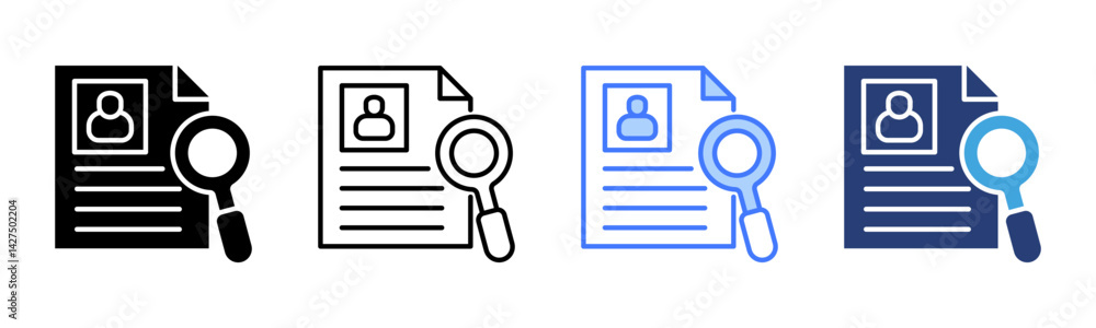 Aufkleber Identity icon sheet multiple style collection