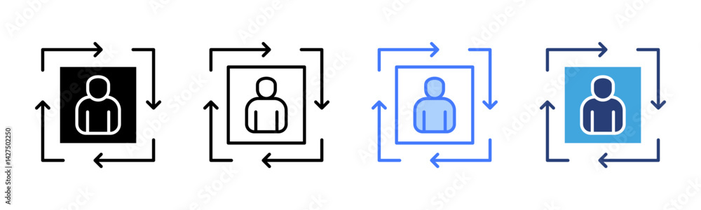 Poster personalized icon sheet multiple style collection