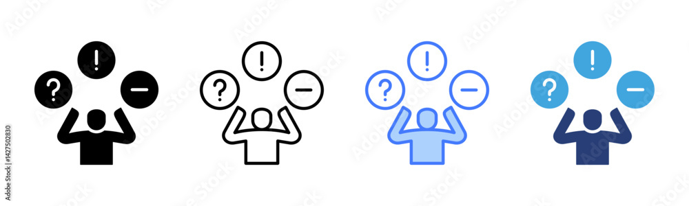 Poster Issue icon sheet multiple style collection