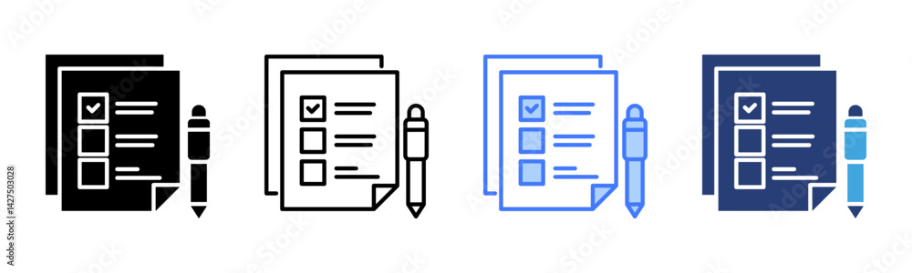 Poster Test icon sheet multiple style collection