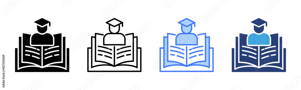 Poster Learning icon sheet multiple style collection
