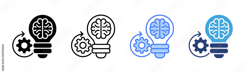 Poster creative icon sheet multiple style collection