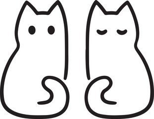 Cat   simple icon. Vector ICON all icon Viktor