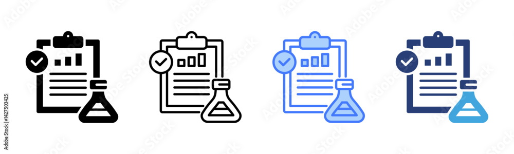 Poster Experiment Results icon sheet multiple style collection