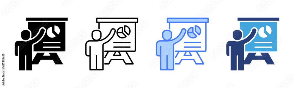 Poster Presentation icon sheet multiple style collection