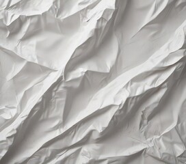 Fototapeta premium Deep creases and wrinkles texture a crumpled white poster , visual, photography