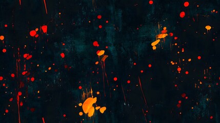 Vibrant splashes of color on a dark backdrop.