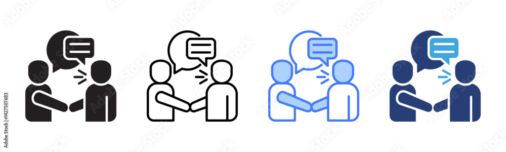Poster Talking icon sheet multiple style collection
