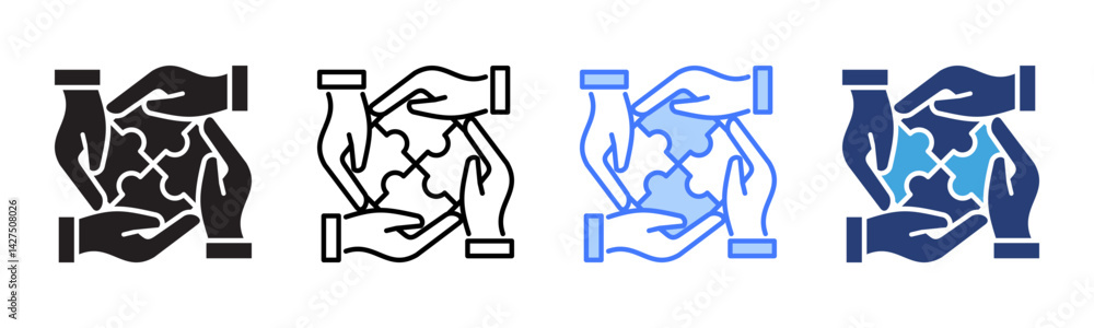 Poster Puzzle icon sheet multiple style collection