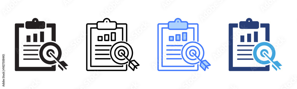 Poster Target icon sheet multiple style collection