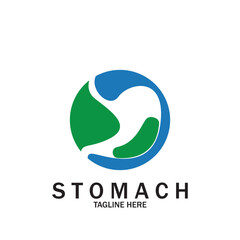 Stomach Logo vector illustration design creative Gastroenterology Healthy Logo element icon  Stomach healthcare icon vector template