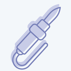 Icon Soldering Iron. related to Repair Tools symbol. two tone style. design editable