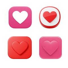 Stylish Heart Buttons