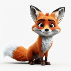 an AI Image Generator, Adorable Cartoon Fox Character