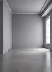 Fototapeta premium Empty grey gradient room, ideal for showcasing items , picture, shadow, interior