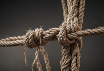 Frayed rope, near breaking point, fibers unraveling ,  thin,  fiber, rope