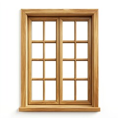 Obraz premium Wooden double-hung window, classic style