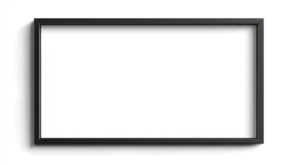 Blank black picture frame