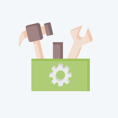 Icon Tool Box. related to Repair Tools symbol. flat style. design editable