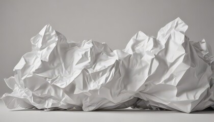 Intensely crumpled white paper, deep creases and shadows ,  background,  distressed,  grunge