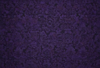 Intricate black damask on deep purple, seamless pattern ,  damask,  baroque design