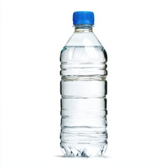 Fototapeta premium Plastic bottle filled with water on white background