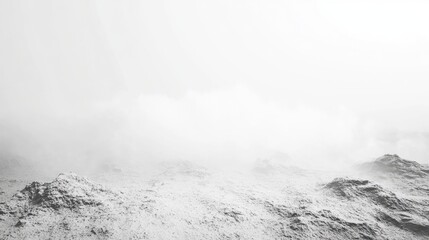 Obraz premium Foggy mountain landscape remote location nature photography serene environment wide-angle view