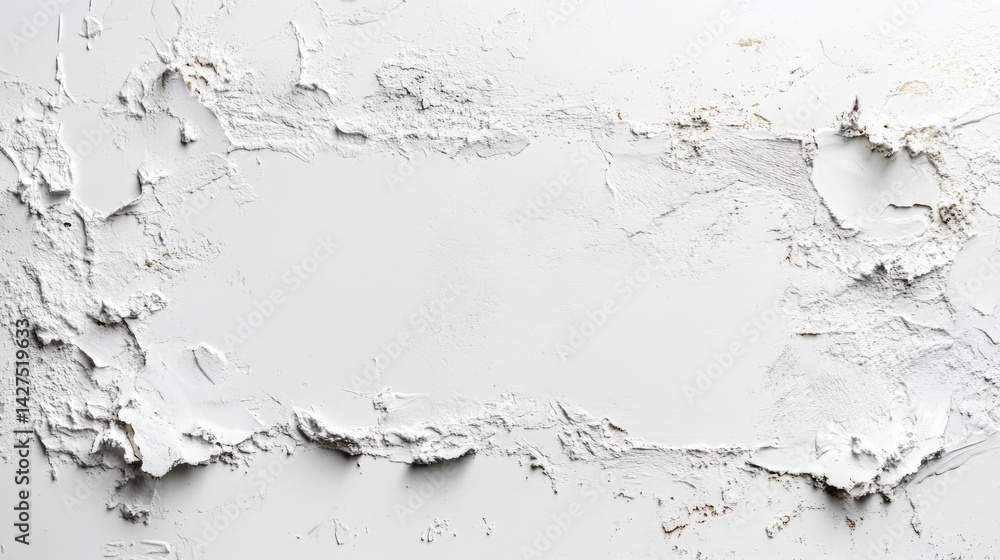 Poster textured white surface with rough edges studio setting high-quality image clean background