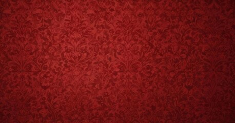 Intricate red damask floral wallpaper, rich texture , decor, elegant, home