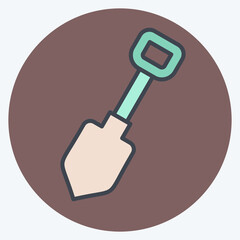 Icon Showel. related to Repair Tools symbol. color mate style. design editable