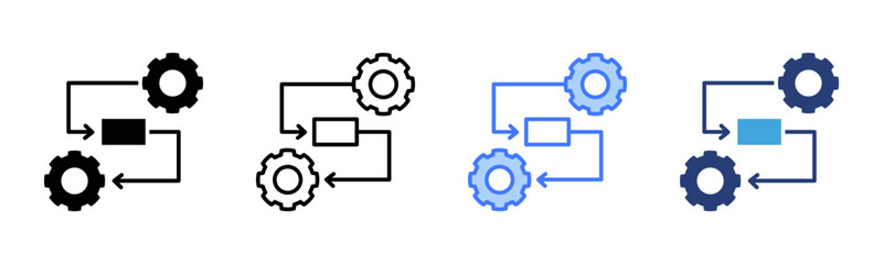 Automation icon sheet multiple style collection