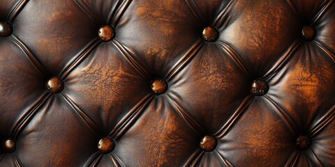Naklejka premium Luxurious Brown Leather Upholstery Texture