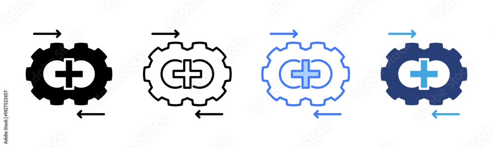 Poster Combine icon sheet multiple style collection
